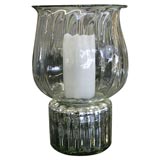 Vintage Mercury Glass Hurricane Lamp