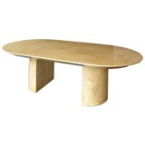 Oval dining table by Karl Springer
