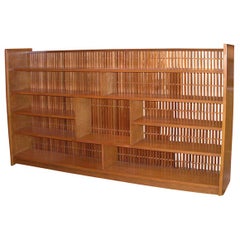 Room divider/bookshelf by case study architect Whitney Smith