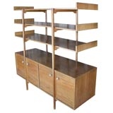 Walnut room storage divider by Milo Baughman