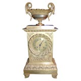 FRENCH EMPIRE DORE BRONZE CLOCK FRENCH EMPIRE DORE BRONZE CLOCK