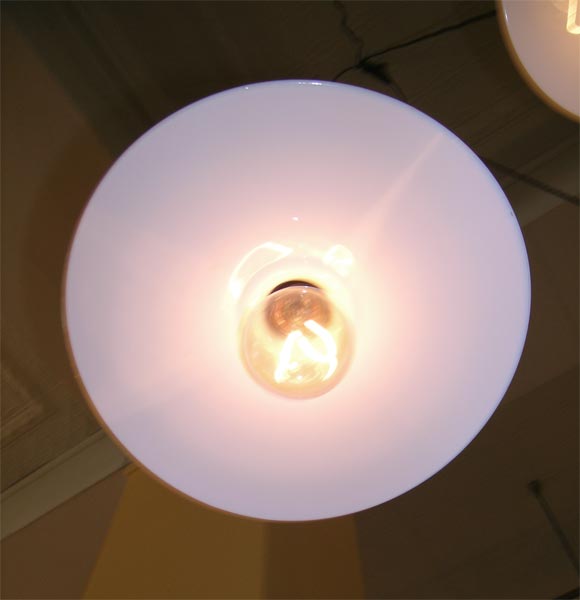 Silk early electric milk glass disc fixtures