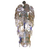 A Four Tiered Multi Colored Murano Glass Chandelier
