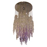 A Murano Glass Hanging Light Fixture by Mazzega