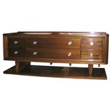 A Low Mahogany Six Drawer Sideboard / Console by Maxime Old