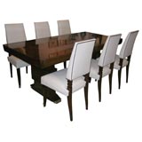 Used An Exceptional  Seven Piece Mahogany Dining Set by Maxime Old