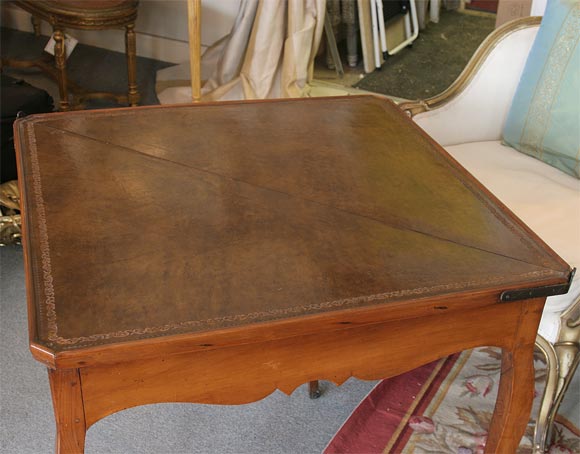 Walnut flip top games table