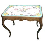 Hand Painted Tile Top Table