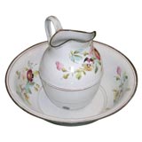 French Enamel Bowl & Pitcher