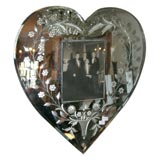 Antique Venetian Heart Mirror Frame