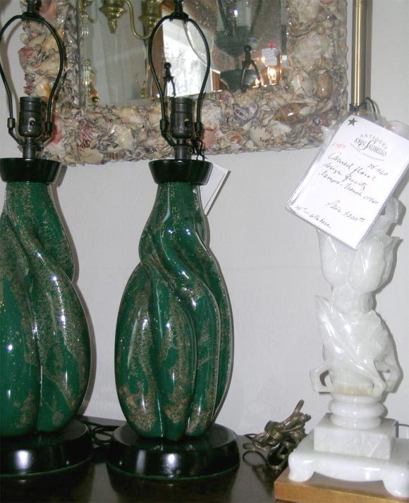 Pair of Murano Glass Lamps