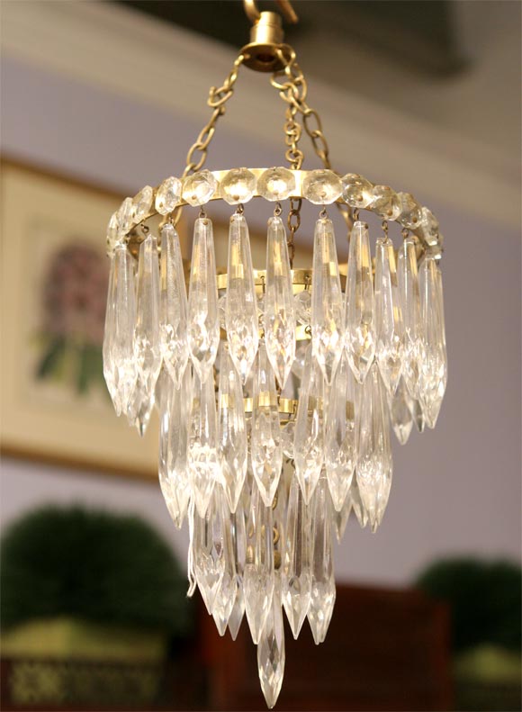 Three Tier English Crystal Icicle light