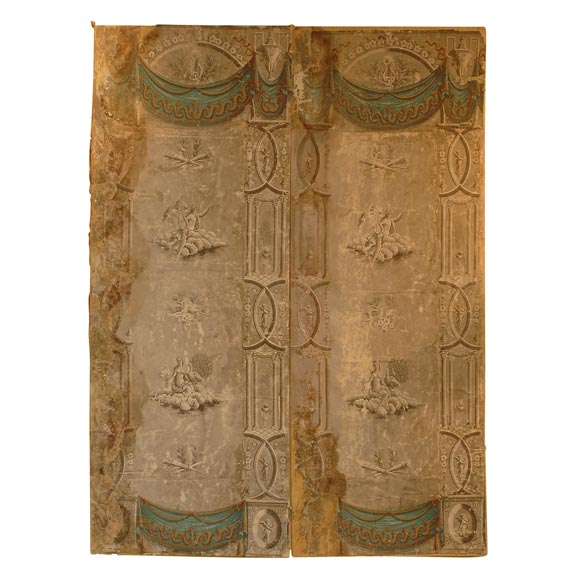 Pair of 19th Century French Wallpaper Panels