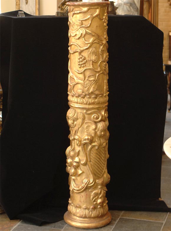 Giltwood column