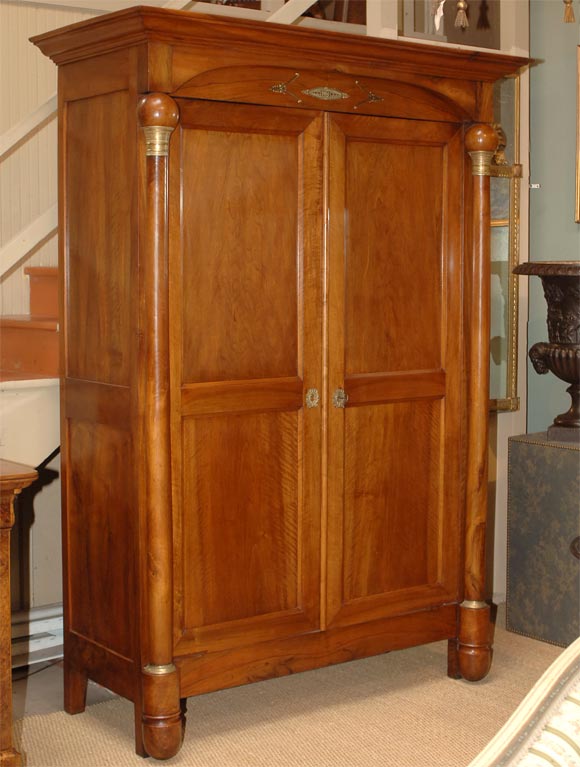 Empire walnut armoire