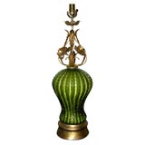 BAROVIER CONTROLLED BUBBLE LAMP  WITH A GILDED FILIGREE TOP.