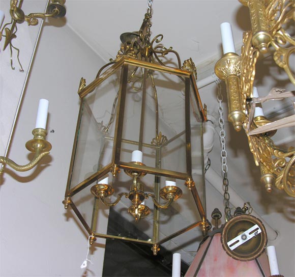 Very fine bronze hall lantern