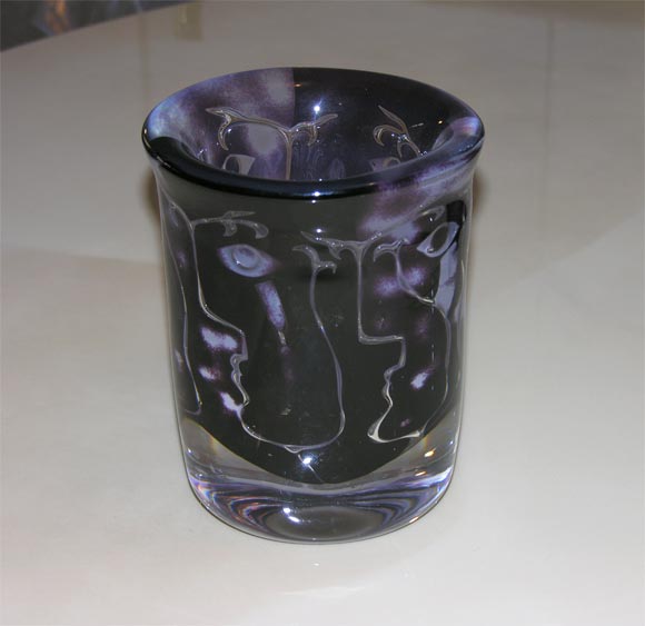 Orrefors "Faces" Vase