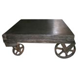 Vintage Industrial Cart Coffee Table