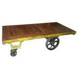 Antique Nabisco Factory Industrial Cart / Coffee Table