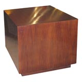 Cube Side Table in Walnut designed by Harvey Probber