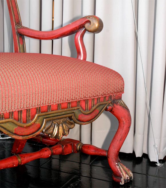 Polychromed George V Sofa with Chinoiserie