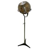 Chrome, Lucite and Enamel Floor Lamp