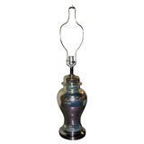 Vintage Pair of Ginger Jar Form Mercury Glass Lamps
