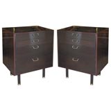 Pair of Bedside Tables in Mahogany by Harvey Probber