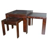 Tobia Scarpa set of three nesting table for Cassina
