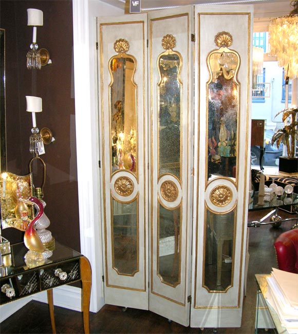 1940's Wall Mounted Mirrored Screen