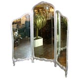 1920's 3 Piece Mirrored Screen