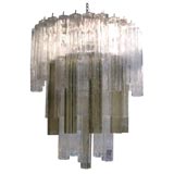 CUSTOM Tronchi Clear and Smoked Glass Chandelier