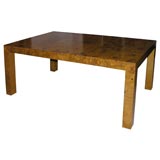 Milo Baughman for Thayer Coggin  Olive Ash Burl Dining Table