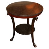 19th c. Empire Period Mahogany 
Marble Gueridon