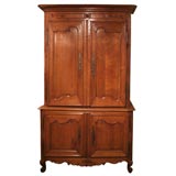 French Louis XV Style Oak Buffet-a-Deux Corps