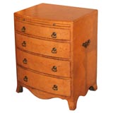 Leather-Covered Small Commode