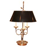 Large French Silver Plated Bouillotte Lamp