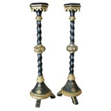 Pair of French Gothic candlesticks