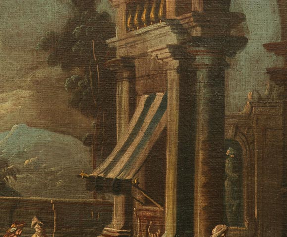 19th Century Italian Oil On Canvas Of Ruins