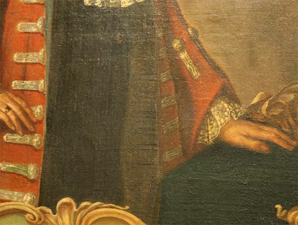 Pair of 18th Century Italian Portraits of Noblemen For Sale 2