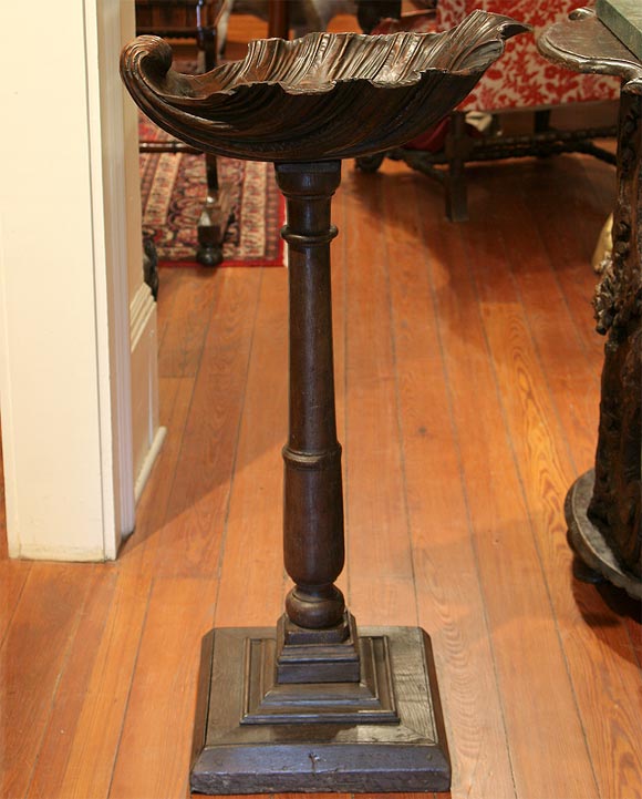 Shell Form Baptismal on Stand