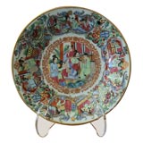 Antique Small Celedon Famille Rose Plate