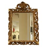 Antique Spanish gilt wood mirror