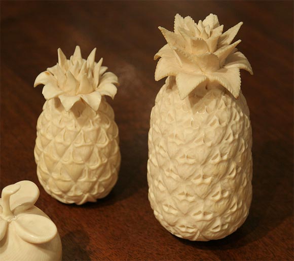 17 Pc. 19th c. Ivory Fruit at 1stDibs