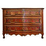 Antique 18th c. Provencal Walnut Commode with Chiniosorie Panels