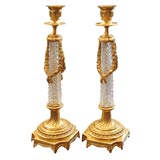 Pair of French Louis XVI style Giltbronze Candlesticks