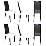 Harvey Probber Dining Chairs with cained back