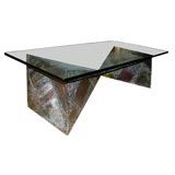Two pyramids coffee table by Paul Evans