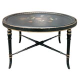Antique Papier Mache Tray on Stand